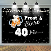Prost Und Biere Zu 40 Jahre Geburtstag Hintergrund